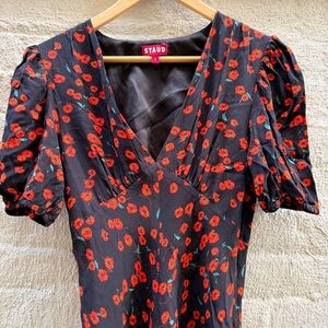 STAUD Milla Mini Poppy Field Floral Pattern Dress Sz 4